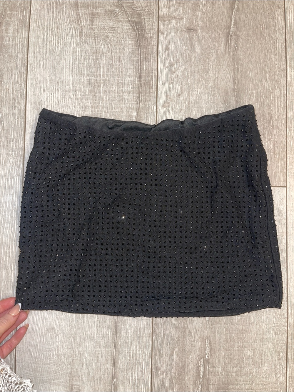🪞Babyboo Black Embellished Mini Skirt XS/Worn Once!🪞